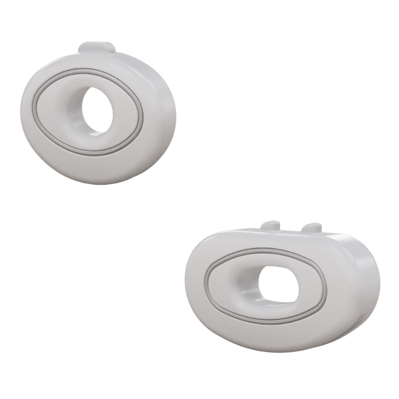 Grey Dual Cushioning Shock Absorbers for Figure Skating Blade