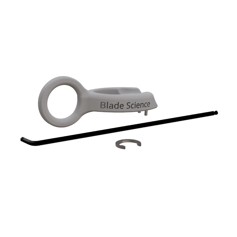 Tool kit and hex key for figure skating shock-absorbing blade.